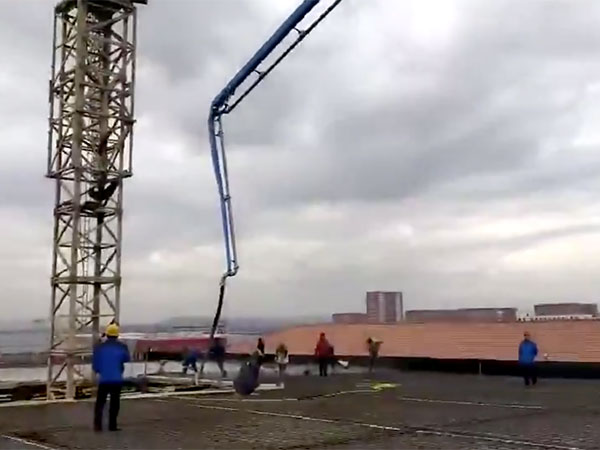 56米泵车施工视频